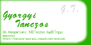 gyorgyi tanczos business card